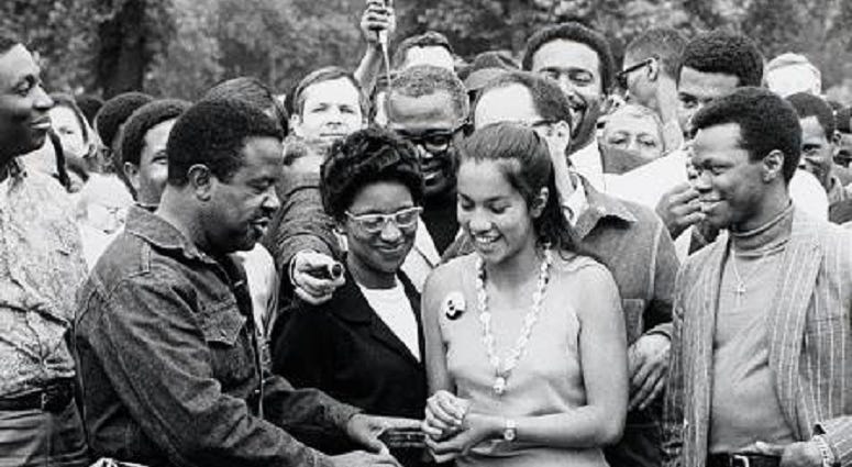 Civil rights campaigner Dr. Ralph Abernathy and his wife Juanita Abernathy at Resurrection City during the Poor People's Campaign in Washington, DC, Civil rights campaigner Dr. Ralph Abernathy and his wife Juanita Abernathy