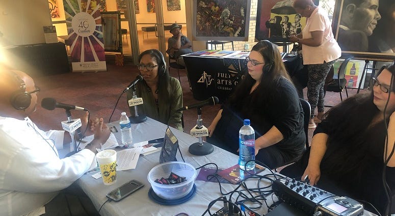 Monique Younger , Moriah and Isabel Curley-Clay on Too Much Truth with Derrick Boazman on 10/10/19 Monique Younger , Moriah and Isabel Curley-Clay