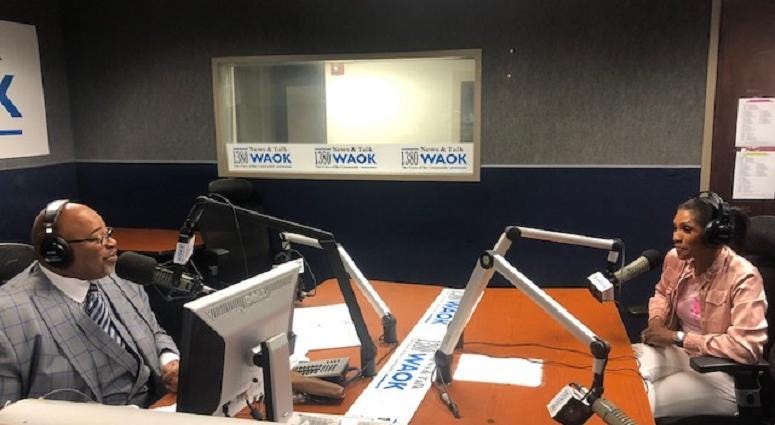Derrick Boazman with Dr. Jackie Walters on Too Much Truth in Atlanta, Ga 8/27/19 Derrick Boazman with Dr. Jackie Walters
