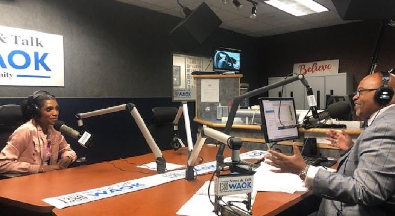 Derrick Boazman with Dr. Jackie Walters on Too Much Truth in Atlanta, Ga 8/27/19 Derrick Boazman with Dr. Jackie Walters