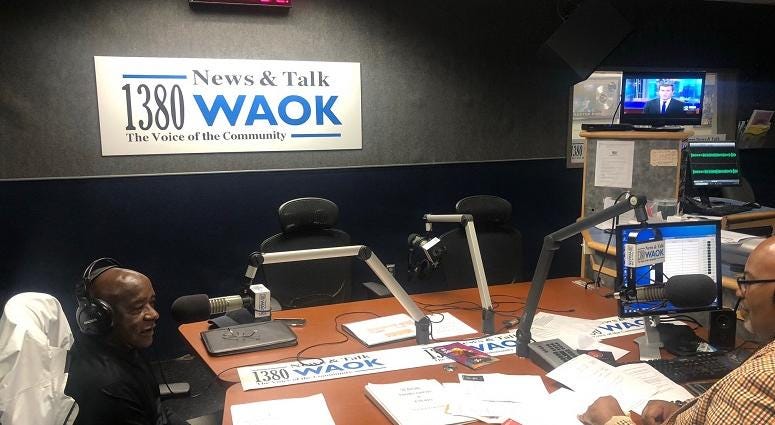 Derrick Boazman with Carl Ware on Too Much Truth on 10/15/19 Derrick Boazman with Carl Ware