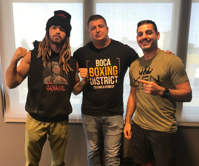 XFN bantamweight champ Ryan "Third Street Savage" Kuse (left) and XFN president/CEO Daniel Kay (right) joined Brendan Tobin in studio for Fighter's Fury