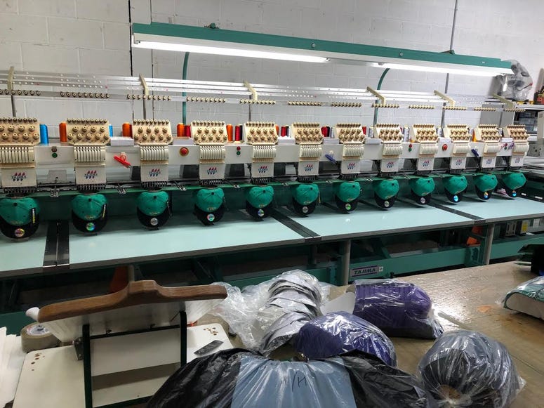 A factory in Des Plaines where two men are accused of having produced fake sports merchandise A factory in Des Plaines where two men are accused of having produced fake sports merchandise