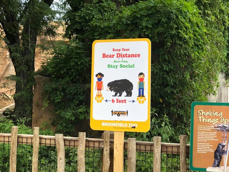 Brookfield Zoo Social Distancing Signage Brookfield Zoo Social Distancing Signage