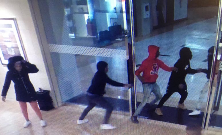 Authorities released surveillance photos of a group of people wanted in connection with purse thefts Oct. 16, 2019, at Northbrook Court, 1515 Lake Cook Road in Northbrook. Authorities released surveillance photos of a group of people wanted in connection with purse thefts Oct. 16, 2019, at Northbrook Court, 1515 Lake Cook Road in Northbrook.