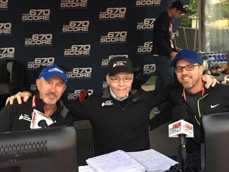 Josh Liss broadcasts the Chicago-Marathon with Greg Meyer, Larry Rawson