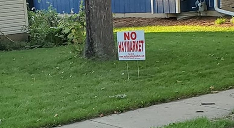 No Haymarket sign No Haymarket sign