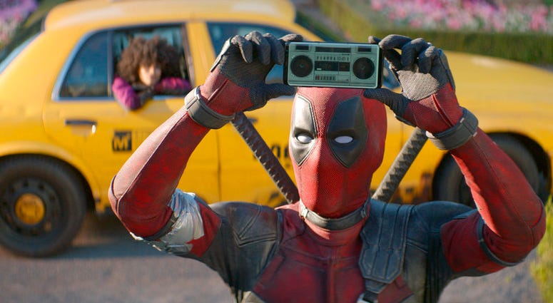This image released by Twentieth Century Fox shows Ryan Reynolds in a scene from "Deadpool 2." Fox’s “Deadpool 2” brought in $125 million according to studio estimates Sunday, May 20, 2018