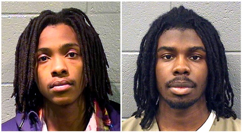 This combination of photos provided by the Cook County Sheriff's Office shows Kenneth Williams, left, and Micheail Ward.