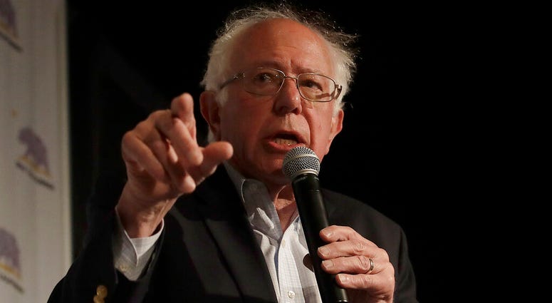 Democratic presidential candidate Sen. Bernie Sanders, I-Vt., speaks at an SEIU event before the 2019 California Democratic Party State Organizing Convention in San Francisco, Saturday, June 1, 2019.