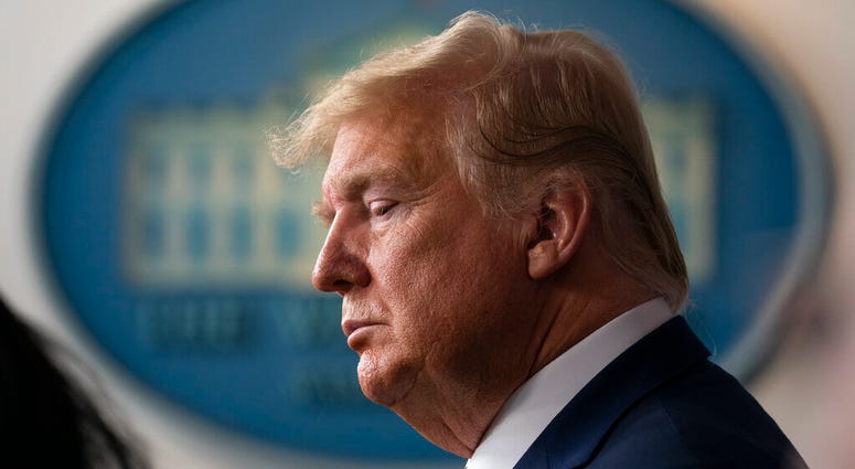President Donald Trump listens during a press briefing with the coronavirus task force, at the White House, Tuesday, March 17, 2020, in Washington. President Donald Trump listens during a press briefing with the coronavirus task force, at the White House, Tuesday, March 17, 2020, in Washington.