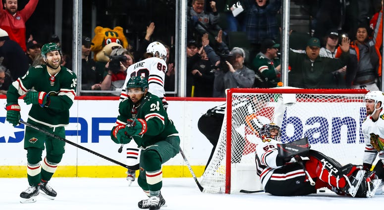 Wild Blackhawks OT