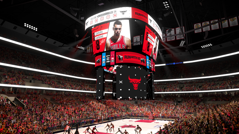 New United Center Scoreboard New United Center Scoreboard