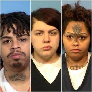 Defendants (left to right) Ernest Collins, Cassandra Green and Candice Jones Defendants (left to right) Ernest Collins, Cassandra Green and Candice Jones