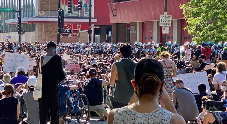 Chicago Protest Crowd