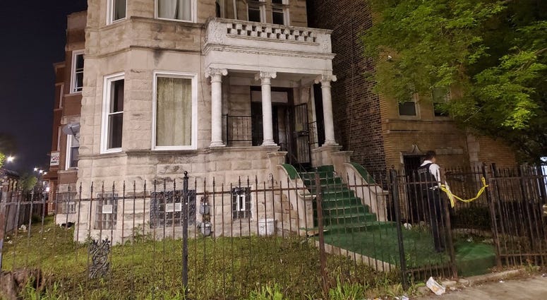 Chicago Police investigating the scene where a person was shot and killed in the 3300 block of West Douglas. Chicago Police investigating the scene where a person was shot and killed in the 3300 block of West Douglas.