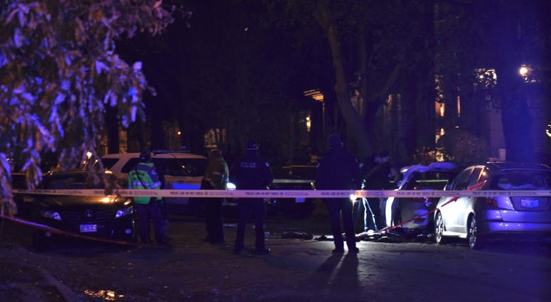Police investigate after a woman was found dead in a burning car Nov. 22, 2019, in the 1400 block of West Farragut Avenue. Police investigate after a woman was found dead in a burning car Nov. 22, 2019, in the 1400 block of West Farragut Avenue.