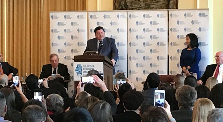 Governor-elect JB Pritzker at the Illinois Business Immigration Coalition