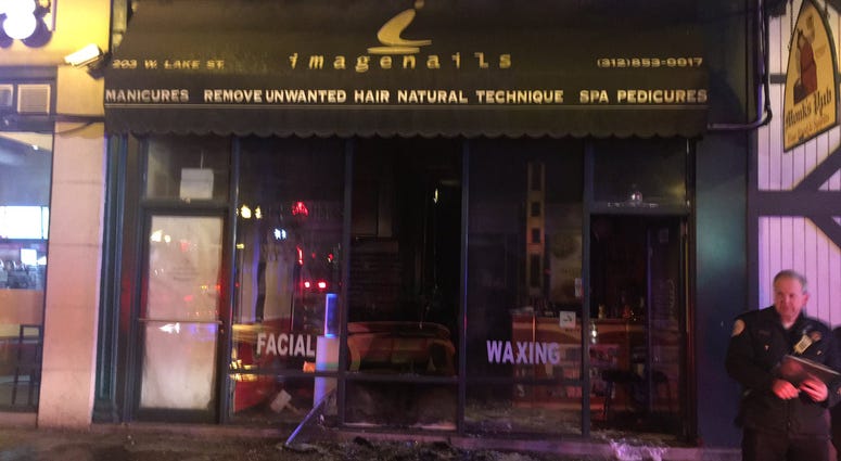 Officials investigate a fire of “suspicious origin” at Image Nails, Facial and Wax Shop. Officials investigate a fire of “suspicious origin” at Image Nails, Facial and Wax Shop.