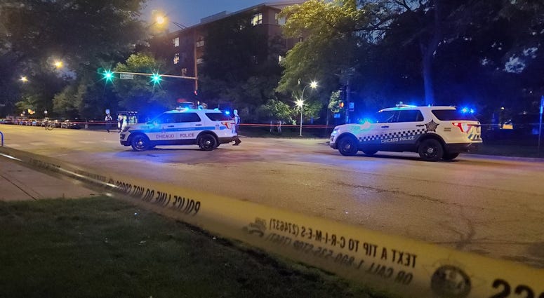 Chicago police investigate the scene of a shooting July 1, 2020, in the 7300 block of North Sheridan Road. Chicago police investigate the scene of a shooting July 1, 2020, in the 7300 block of North Sheridan Road.