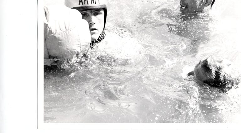 Golden Knights in water