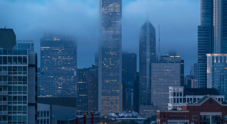 Foggy Chicago Skyline Foggy Chicago Skyline