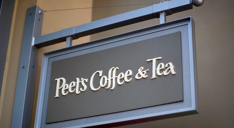 Signage hangs outside a Peet's Coffee and Tea store on July 23, 2012 in Seal Beach, California. Signage hangs outside a Peet's Coffee and Tea store on July 23, 2012 in Seal Beach, California.