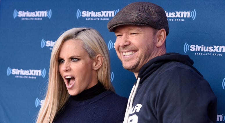 Jenny McCarthy and Donnie Wahlberg attend during Jenny McCarthy's SiriusXM show from Grant Park in Chicago, IL before the NFL Draft on April 28, 2016 in Chicago, Illinois. Jenny McCarthy and Donnie Wahlberg attend during Jenny McCarthy's SiriusXM show from Grant Park in Chicago, IL before the NFL Draft on April 28, 2016 in Chicago, Illinois.