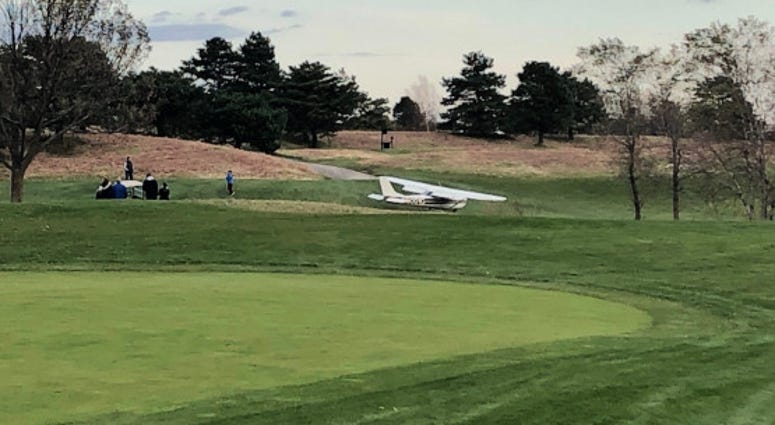 A small plane made an emergency landing at The Glen Club golf course on Sunday, Nov. 3, 2019. A small plane made an emergency landing at The Glen Club golf course on Sunday, Nov. 3, 2019.