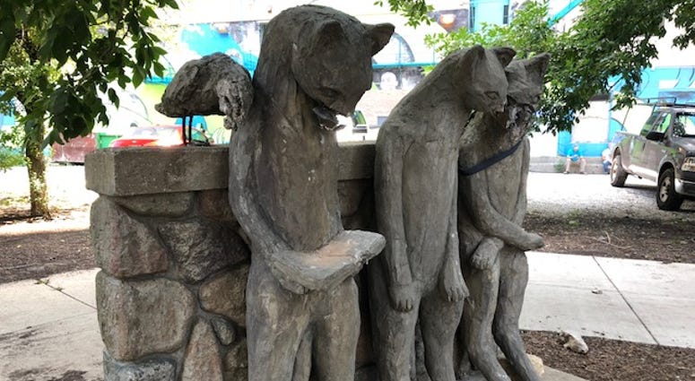 'The Leaping Wall' Sculpture Vandalized In Columbia College Park