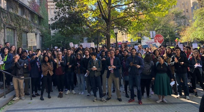 Graduate Student Workers Stage Walkout