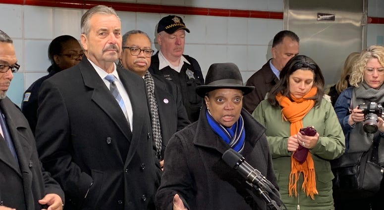 Craig Dellimore/ WBBM Mayor Unveils New Anti-Crime Measures For CTA System