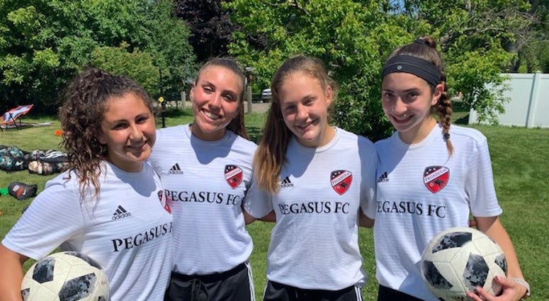 Four young women from the Chicago suburbs are heading to the World Cup of Youth Soccer. Four young women from the Chicago suburbs are heading to the World Cup of Youth Soccer.