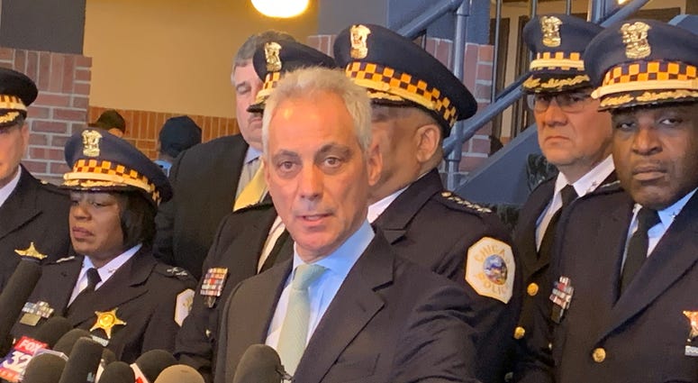 Mayor Emanuel addressed the media Tuesday at Navy Pier after hearing the charges against Jussie Smollett were dropped. Mayor Emanuel addressed the media Tuesday at Navy Pier after hearing the charges against Jussie Smollett were dropped.