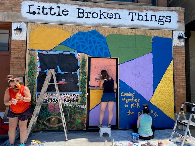 Nina Tiberi-Sawica decided to use her art to send positive messages. Nina Tiberi-Sawica decided to use her art to send positive messages.