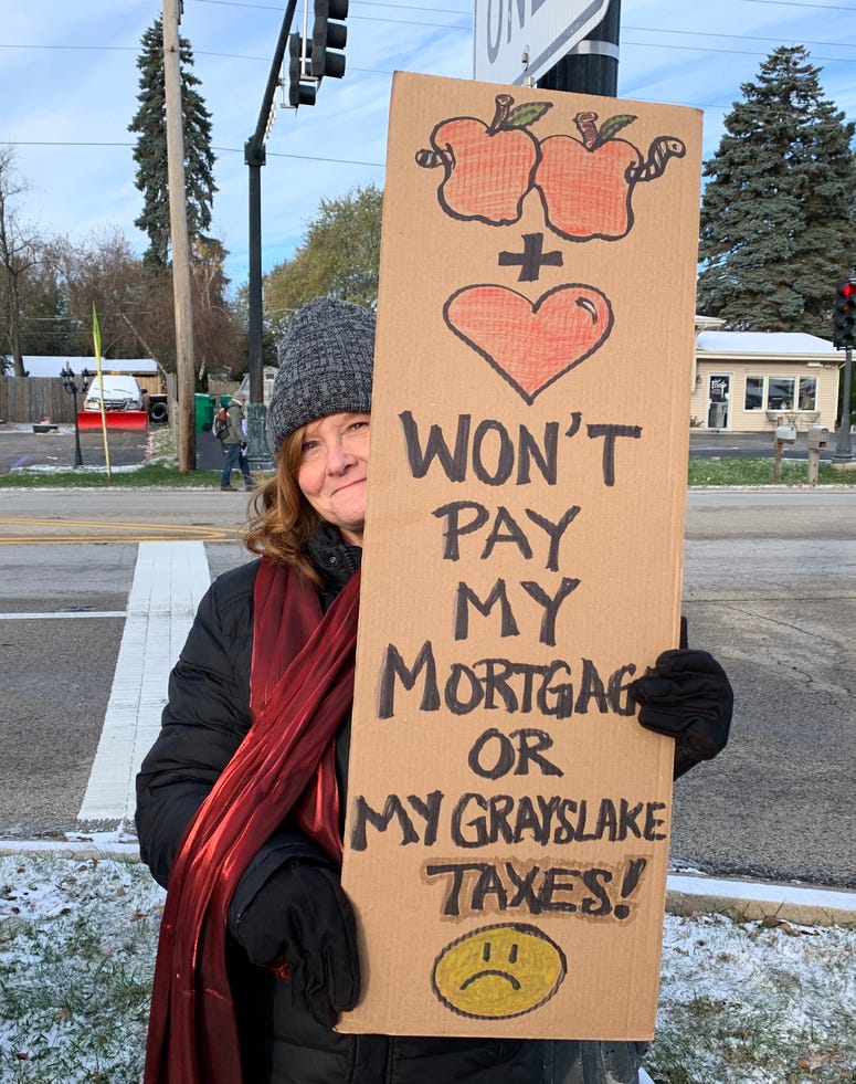 Grayslake District 46 striking teacher Grayslake District 46 striking teacher