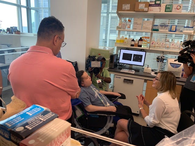 A Park Ridge teenager battling brain cancer is getting a first hand look at where his fundraising money is going. A Park Ridge teenager battling brain cancer is getting a first hand look at where his fundraising money is going.