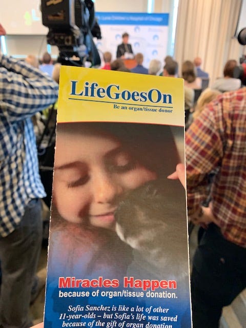 The new PSA, which was unveiled today at Ann & Robert H. Lurie Children's Hospital of Chicago, encourages people to enroll in the Secretary of State's Organ/Tissue Donor Registry The new PSA, which was unveiled today at Ann & Robert H. Lurie Children's Hospital of Chicago, encourages people to enroll in the Secretary of State's Organ/Tissue Donor Registry