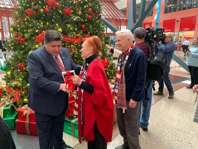 The annual veteran Christmas tree lighting honored those who died in the line of duty and their parents