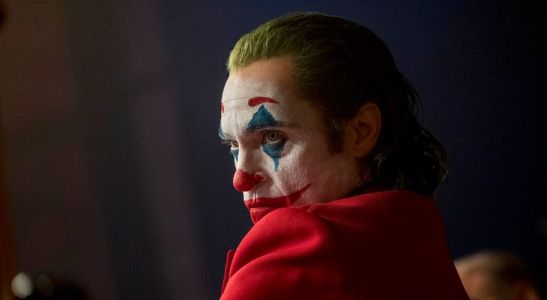 his image released by Warner Bros. Pictures shows Joaquin Phoenix in a scene from "Joker," in theaters on Oct. 4. his image released by Warner Bros. Pictures shows Joaquin Phoenix in a scene from "Joker," in theaters on Oct. 4.