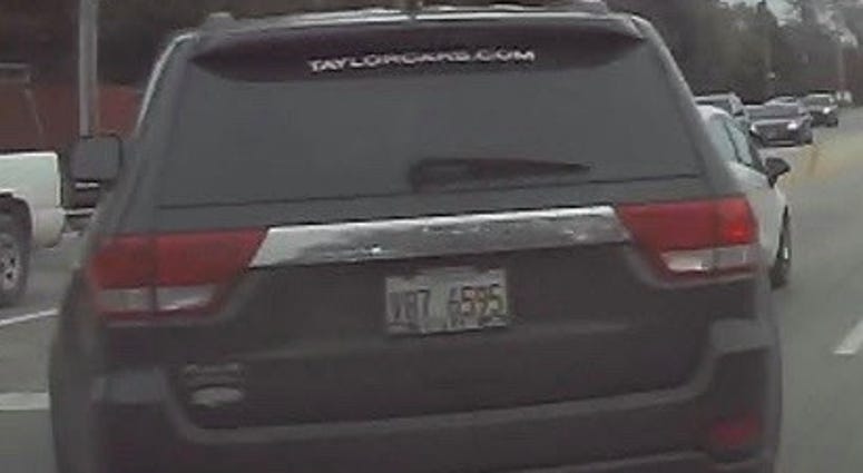 Police are looking for three suspects seen in a stolen Jeep Grand Cherokee with an Illinois license plate of V876595 in connection with a Nov. 17, 2019, armed robbery in Orland Park. Police are looking for three suspects seen in a stolen Jeep Grand Cherokee with an Illinois license plate of V876595 in connection with a Nov. 17, 2019, armed robbery in Orland Park.