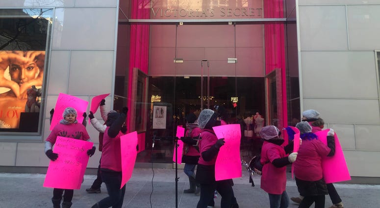 Protest Beauty Products Workers