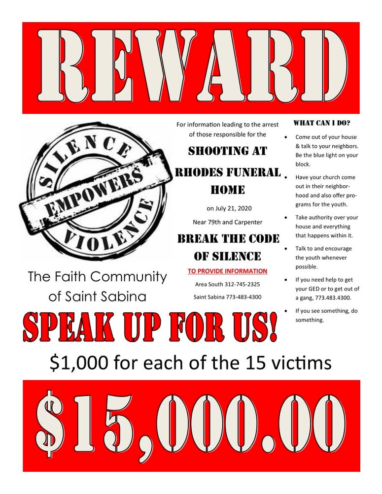 Reward flyer in Gresham shooting Reward flyer in Gresham shooting