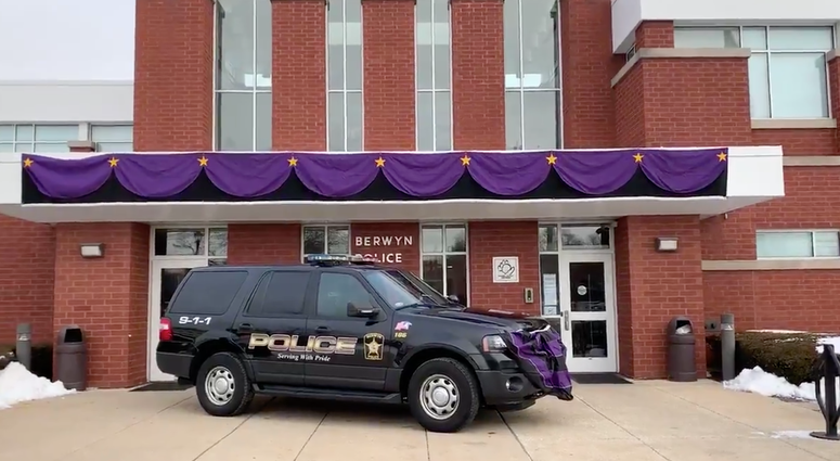 Purple Bunting Berwyn Police Department Purple Bunting Berwyn Police Department