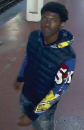 The male suspect who allegedly robbed a person Sept. 6 at the LaSalle Blue Line station.