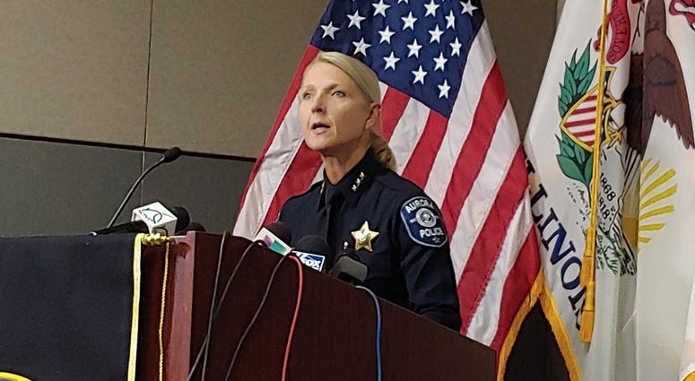 Aurora police speaking at presser Aurora police speaking at presser