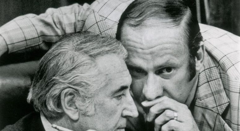 In this July 27, 1974, file photo, Rep. Thomas Railsback, R-Ill., right, confers with chairman Peter Rodino, D-N.J., during the House Judiciary Committee's debate on impeachment articles in Washington. In this July 27, 1974, file photo, Rep. Thomas Railsback, R-Ill., right, confers with chairman Peter Rodino, D-N.J., during the House Judiciary Committee's debate on impeachment articles in Washington.