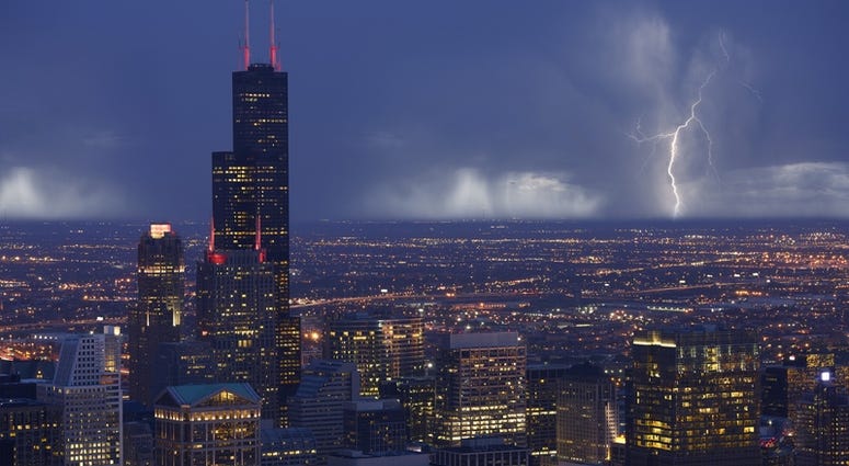 Storms are expected overnight Sunday and Monday. Chicago Thunderstorm rain lightning