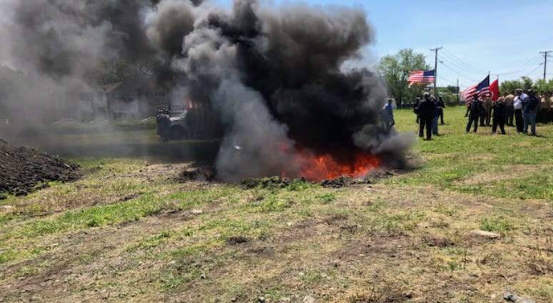 On this Flag Day, the city of Chicago carried on a 13-year tradition, burning American Flags that have become worn out. On this Flag Day, the city of Chicago carried on a 13-year tradition, burning American Flags that have become worn out.