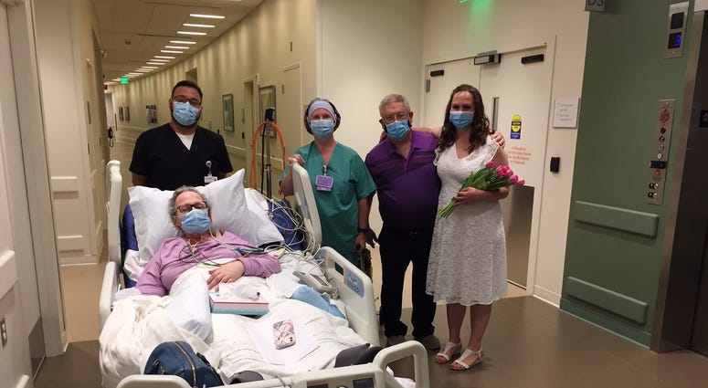 A first of its kind wedding at Lake Forest Hospital, as a mother with terminal cancer is able to witness her daughter's wedding. A first of its kind wedding at Lake Forest Hospital, as a mother with terminal cancer is able to witness her daughter's wedding.